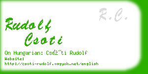 rudolf csoti business card
