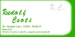rudolf csoti business card